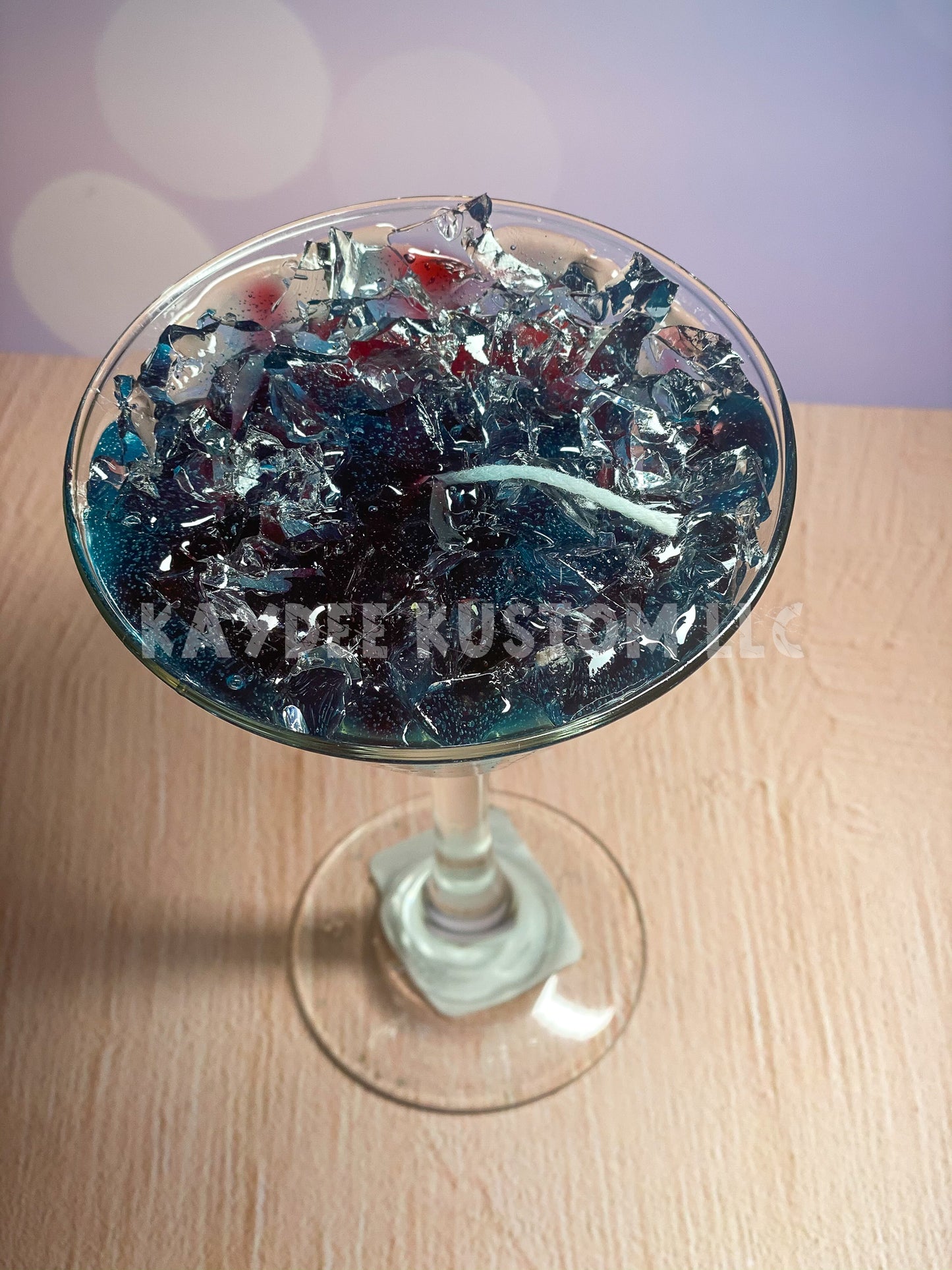 Blue-Raspberry Martini Candle