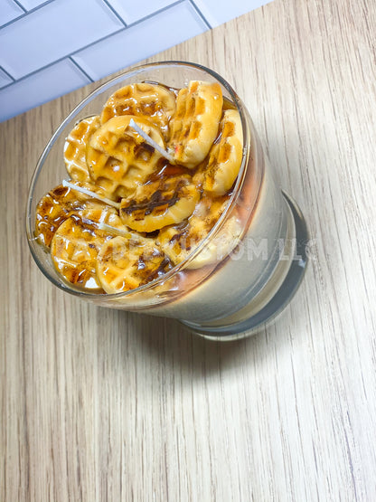 Vela de waffle de suero de leche llovizna